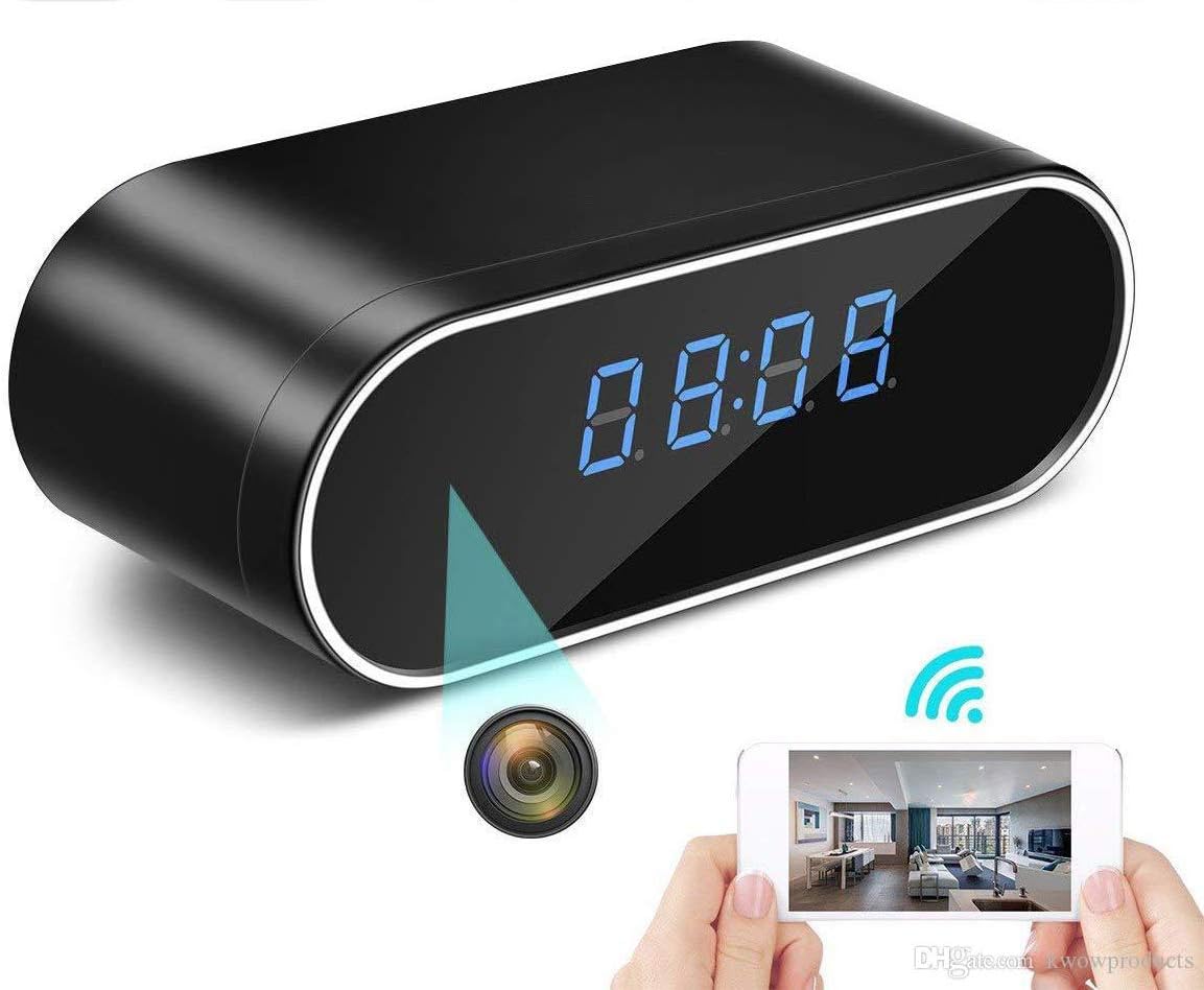 MatLogix 1080P Full HD Hidden Wireless Table Clock with Remote Viewing | WiFi | 1920 x 1080 p | Spy Camera | Indoor Usage
