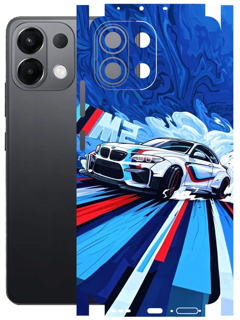 AtOdds Mobile Skin Sticker Wrap | Compatible for Oppo K13 (5G) | Scratchproof Matte Finish | Full Coverage for All Sides & Camera Protection (BWM)-image-17