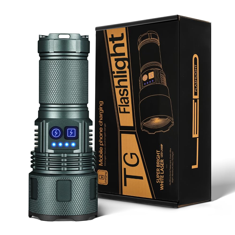 SHiLiPAI 800 Lumens LED Flashlight - High Power Tactical Light, 5 Modes, IP55 Waterproof, Rechargeable - View #7
