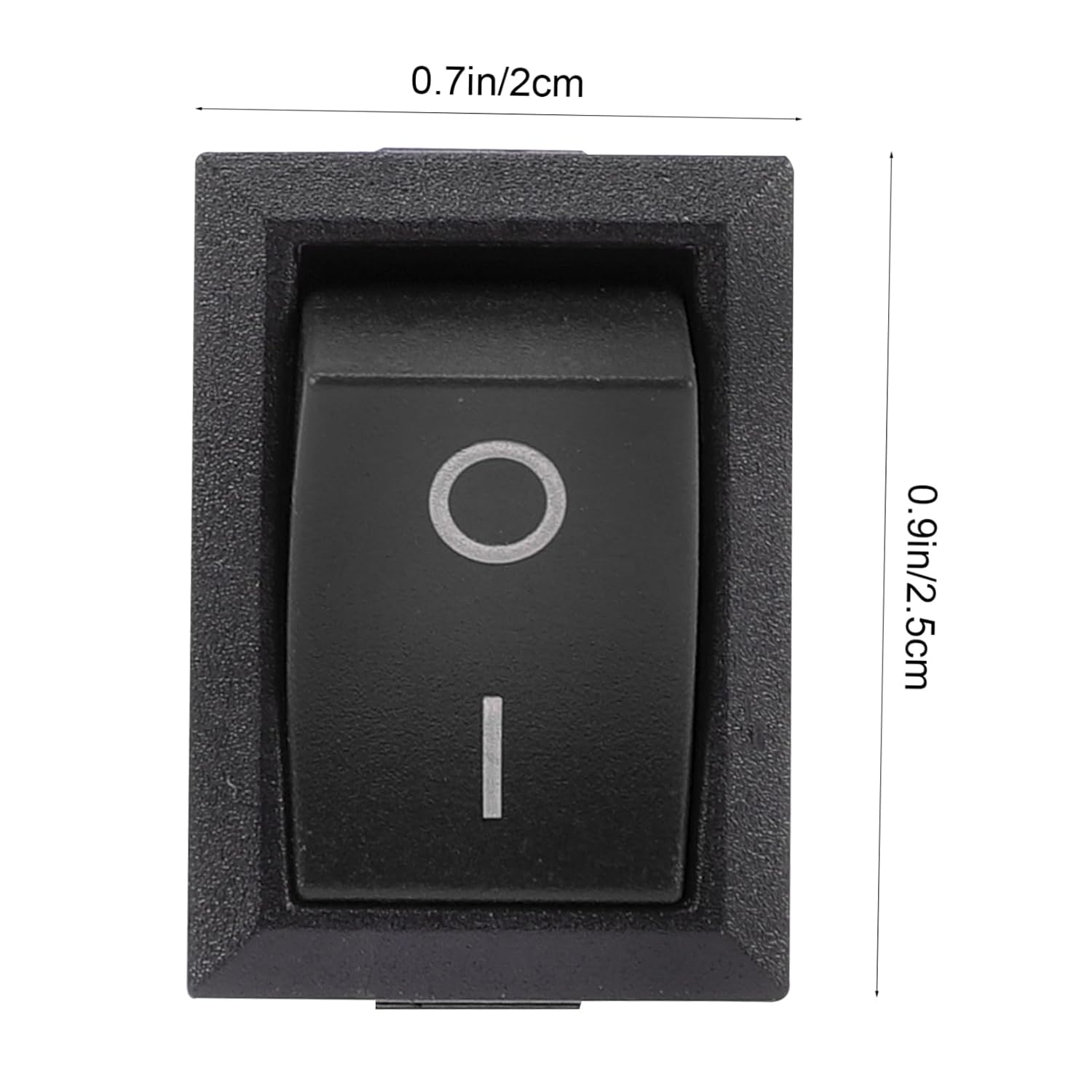TIDTALEO 35pcs Rocker Switch Off Pin Toggle for Electrical Appliances Black Easy to Install for DIY Projects and Equipment