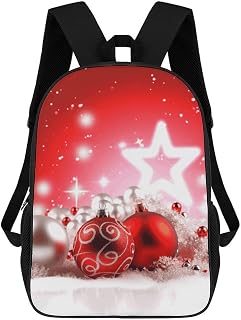 Christmas Decoration Laptop Backpack Lightweight Travel Backpacks | Utility Gym Bag Travel Essentials Backpack Laptop Bag for Use in Various Situations Such as Work, Travel