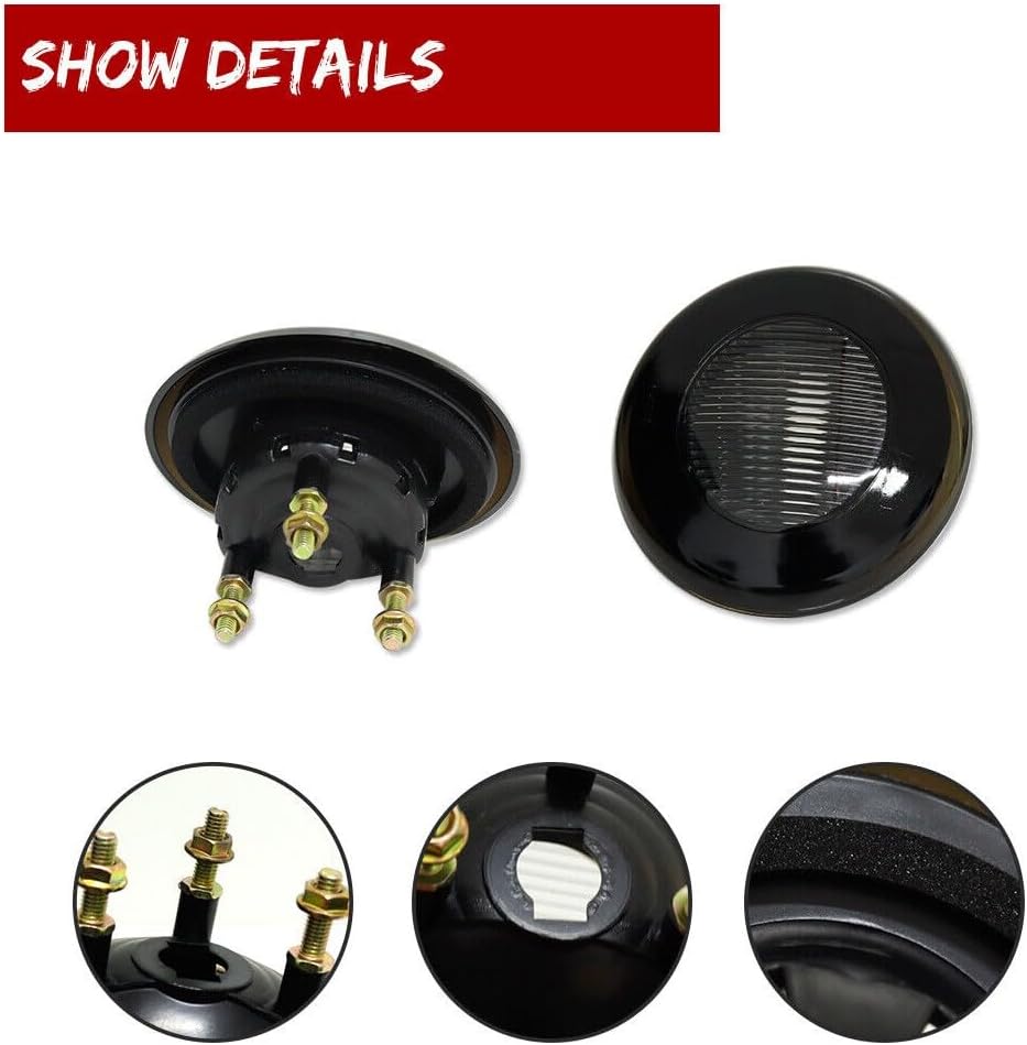 Smoked Lens Rear Reflector Reverse Backup Lights Lamps ABS Housing 2pcs Housings for Chevy for HHR 2006-2011 Smooth RB-329BH GM2883107,Easy to install