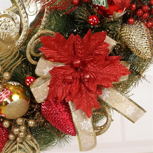 Décoration de couronne de Noël pour habiller vos fenêtres et façades de maison