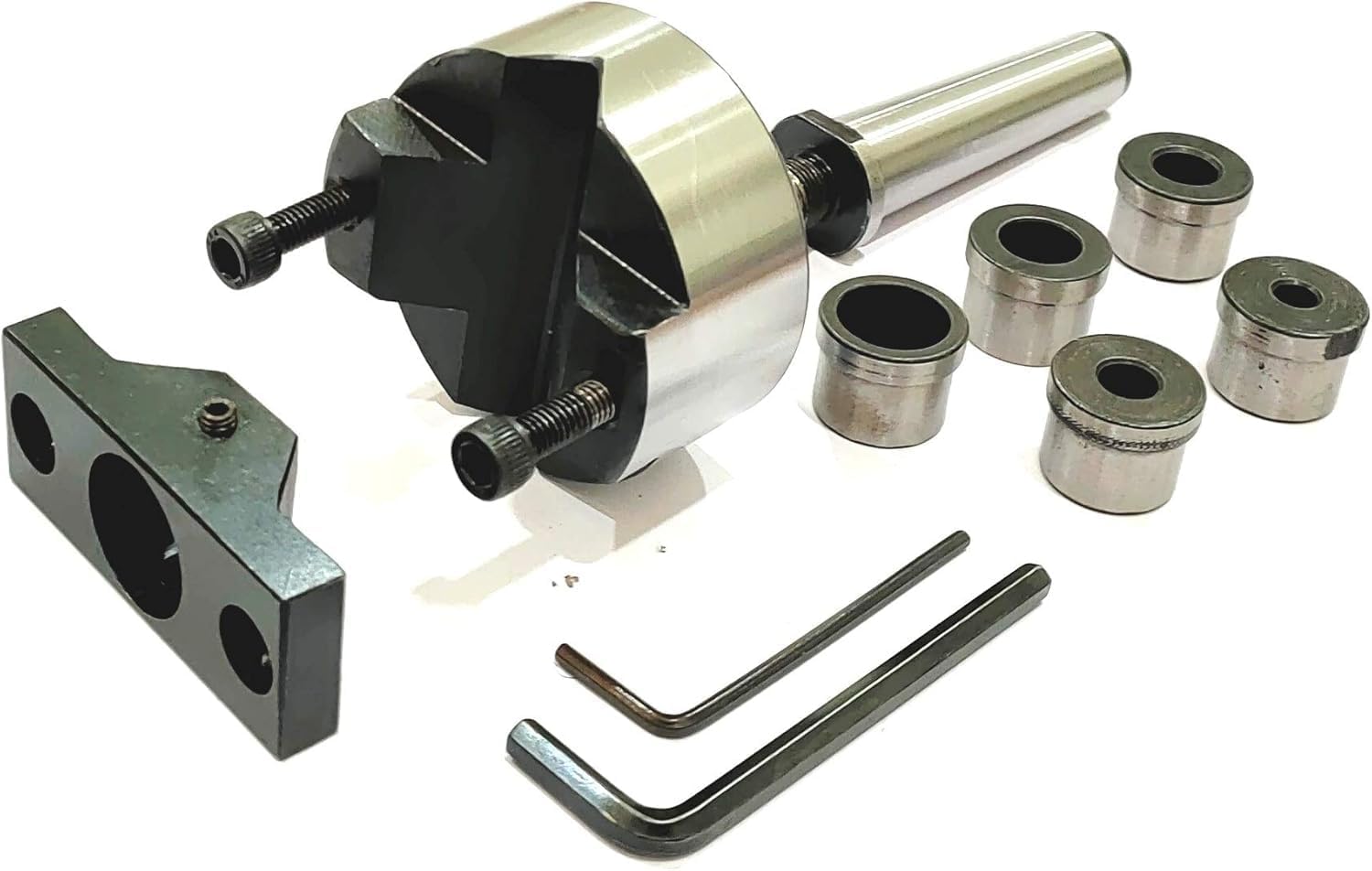 MachEl MT2 Tailstock V-Adaptor for Round Bar Drilling on Lathe Machines