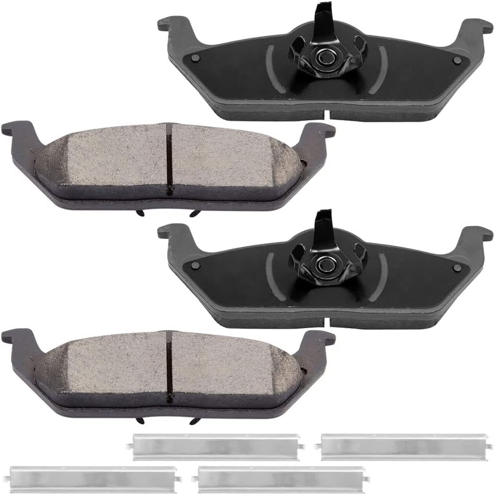 D1012 Rear Disc Brake Pads Compatible with 2004-2011 Ford F150, 2006-2008 Lincoln Mark LT Ceramic Brake Pads 4Pcs