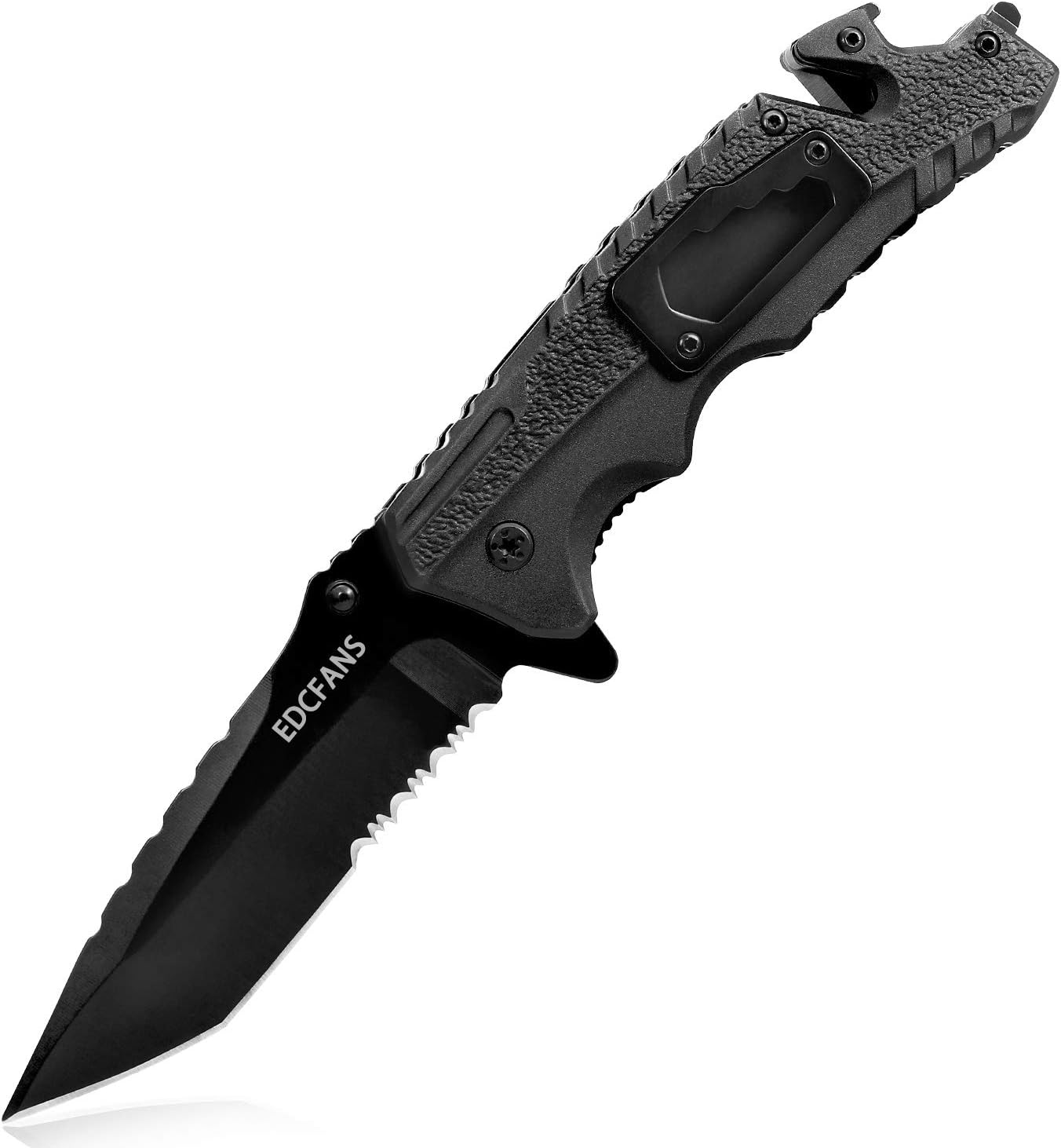 edcfans Folding Pocket Knife with Serrated Blade, Sports