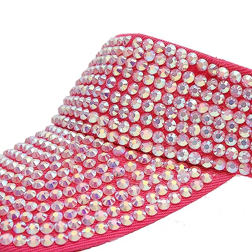 Gorra visera de sol con brillantes y copa vacía para mujer miniatura 3