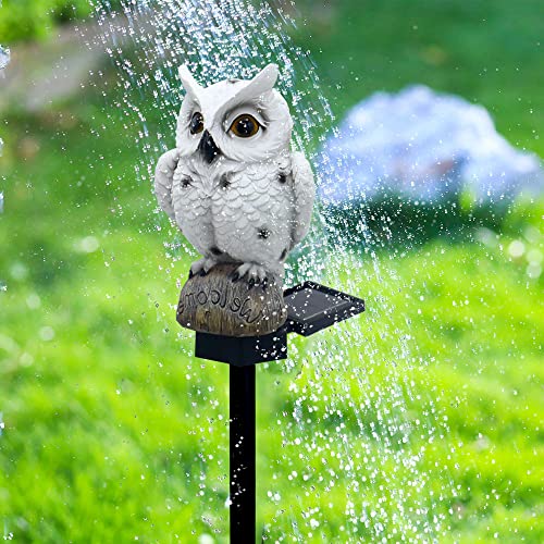 Owl Solar Garden Stake Lights, 2 Pack 2023 New Owl Outdoor Path Solar Powered Owl Stake Lights For Walkway Yard Lawn Landscape Lighting (White&Brown) #TOP4