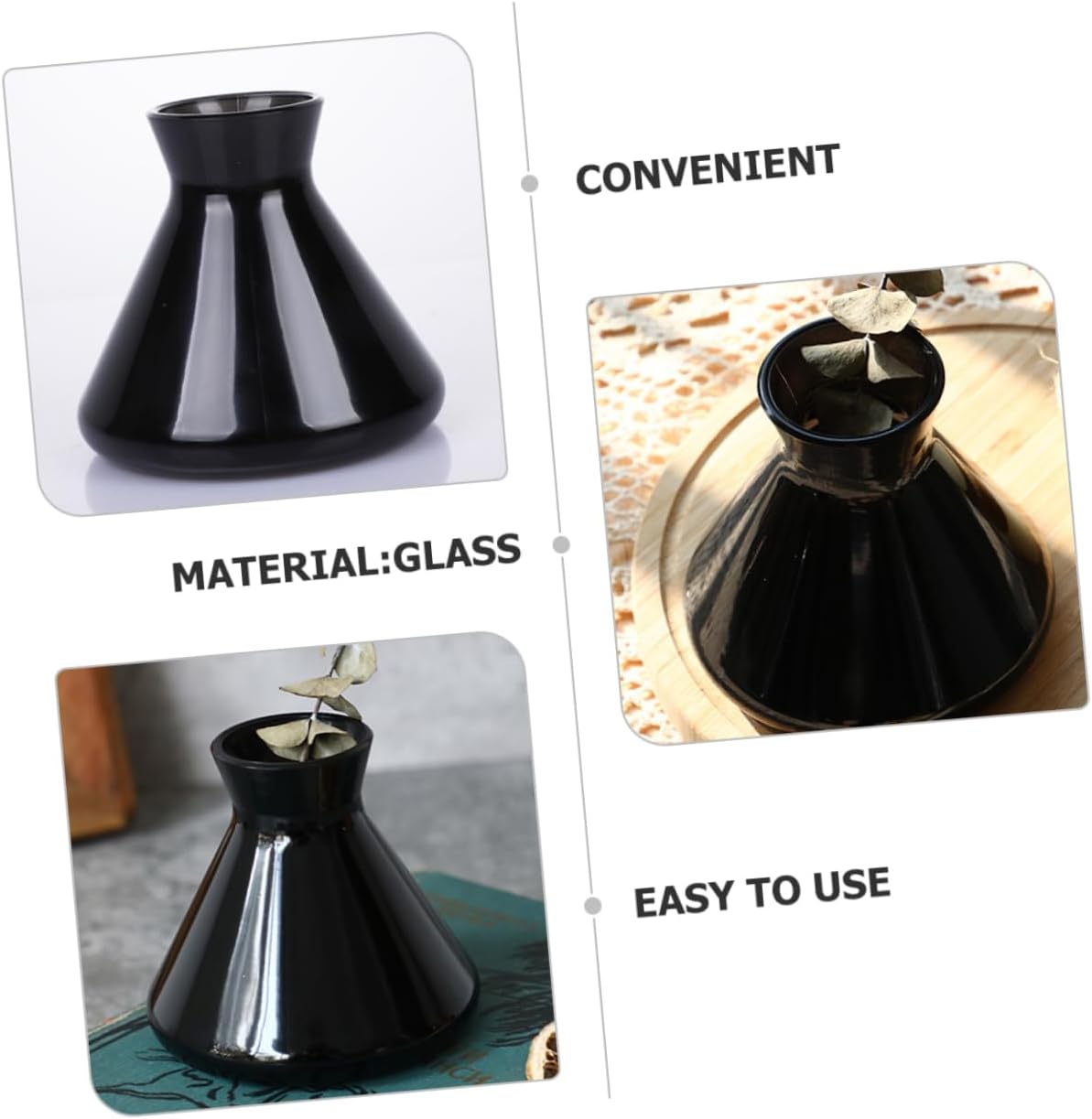 Diffuser Bottles Elegant Perfume Expansion Containers for Living Decor DIY Essential Oil Storage Wide Mouth Design for Easy Filling and Glass Material