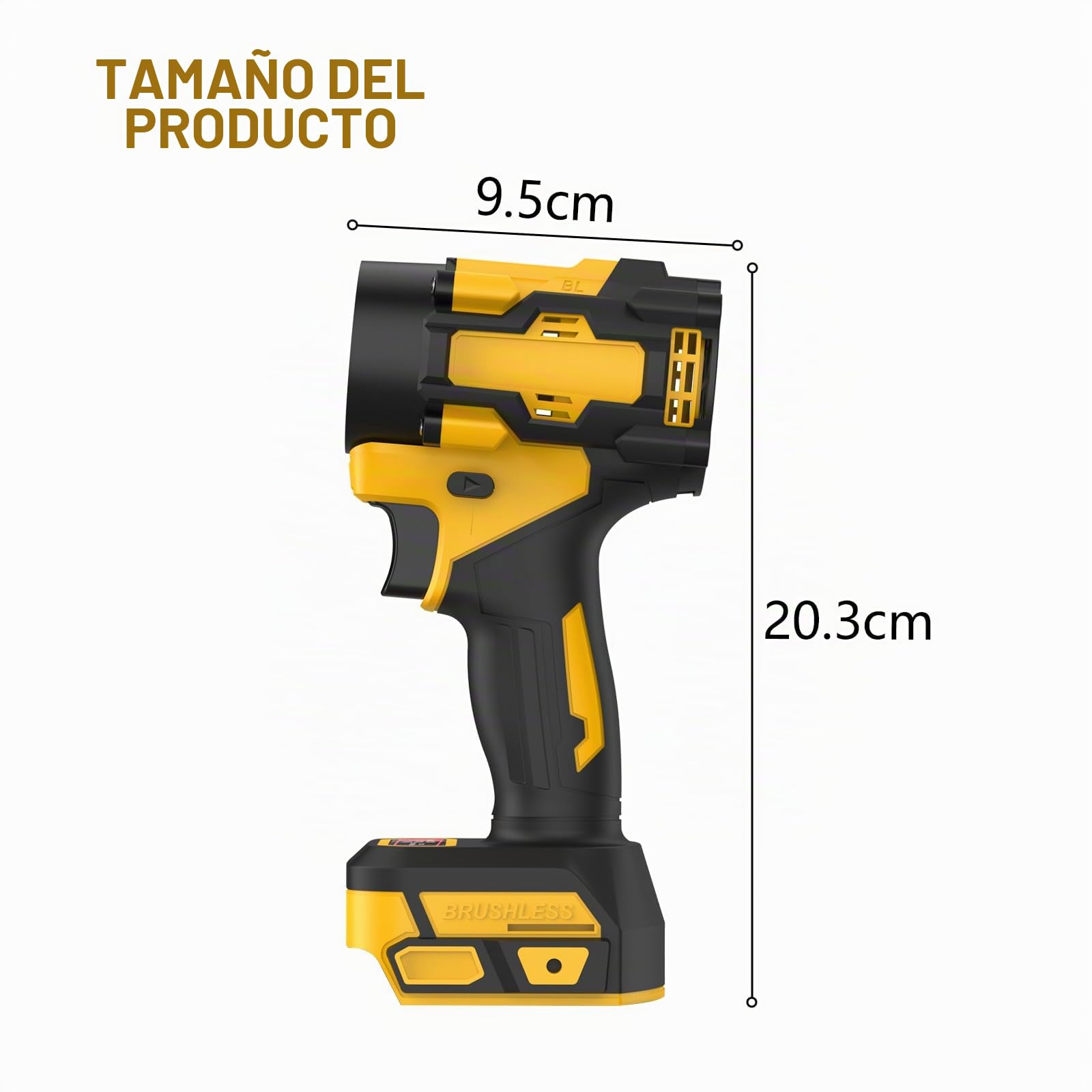 Soplador de batería turbo y aspiradora 2 en 1 para baterías Makita de 18 V, motor sin escobillas de 80.000 rpm, velocidad de aire de 600 m/s, potencia de succión de 11000 pa, soplador de hojas para