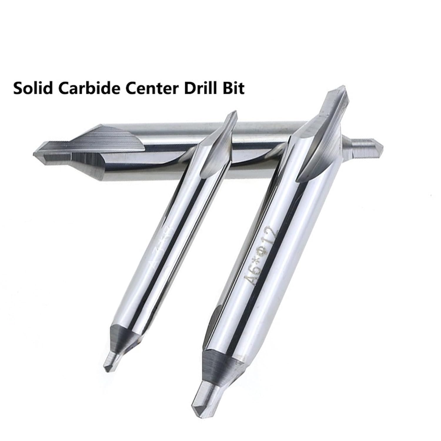 1PCS A1-A6 Solid Carbide Center Drill Bits Set, A Type Countersink Chamfer 60 Degree Tungsten Steel Hole (Size : A1.5xD4x45)