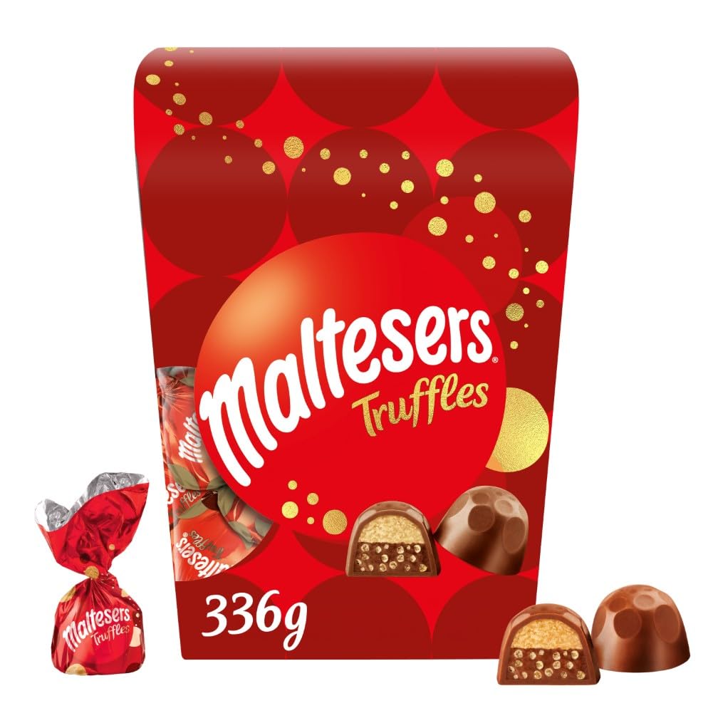 MaltesersChocolate Truffles Gift Box, Milk Chocolate, Honeycomb & Truffle filling, 336g, Ideal for Gift, Snacks and Sharing