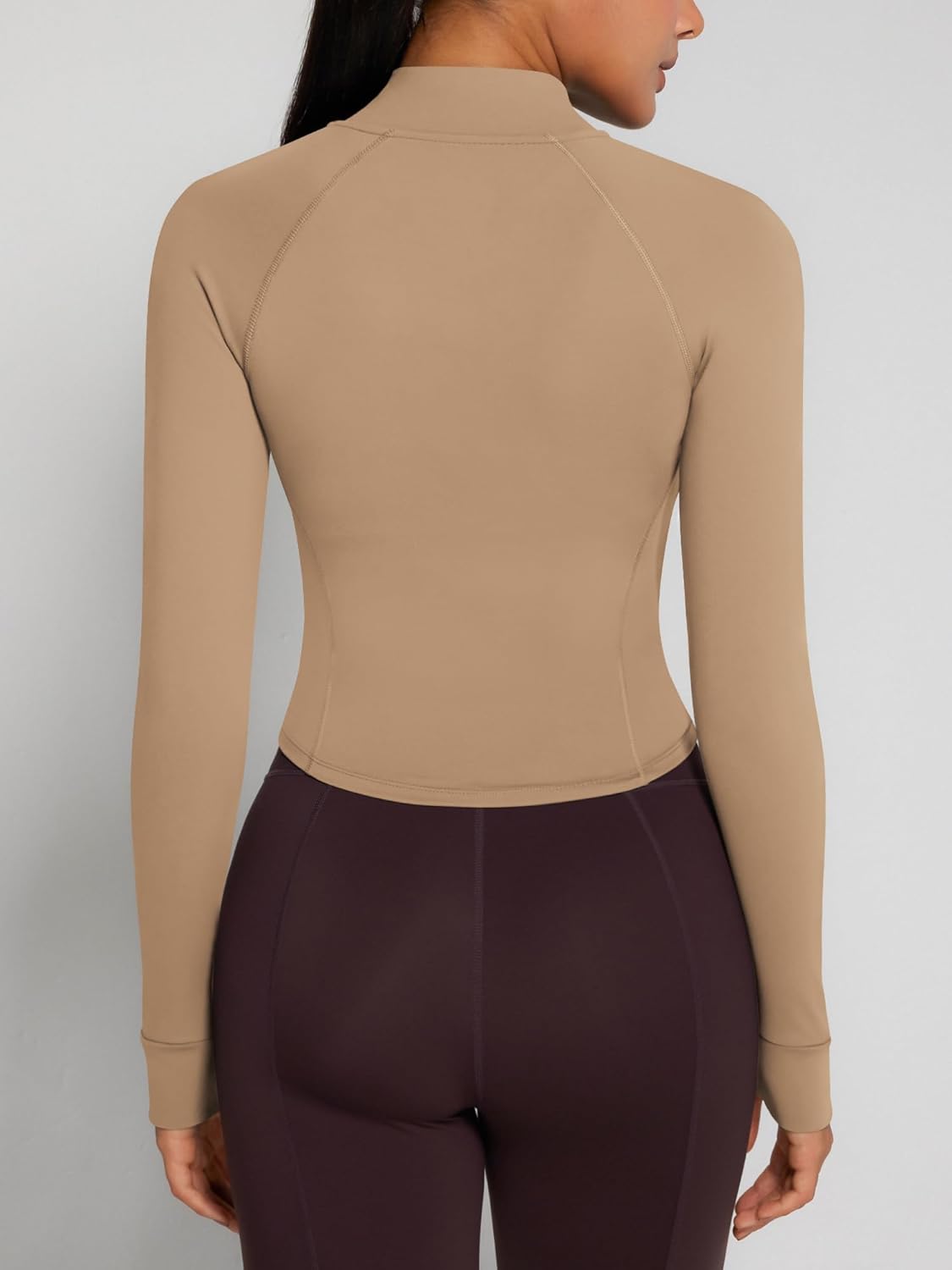 GYM RAINBOW Womens Snatched Workout Jackets Lightweight Zip Up Slim Fit Gym Track Athletic Jackets with Thumb Holes - Image 3