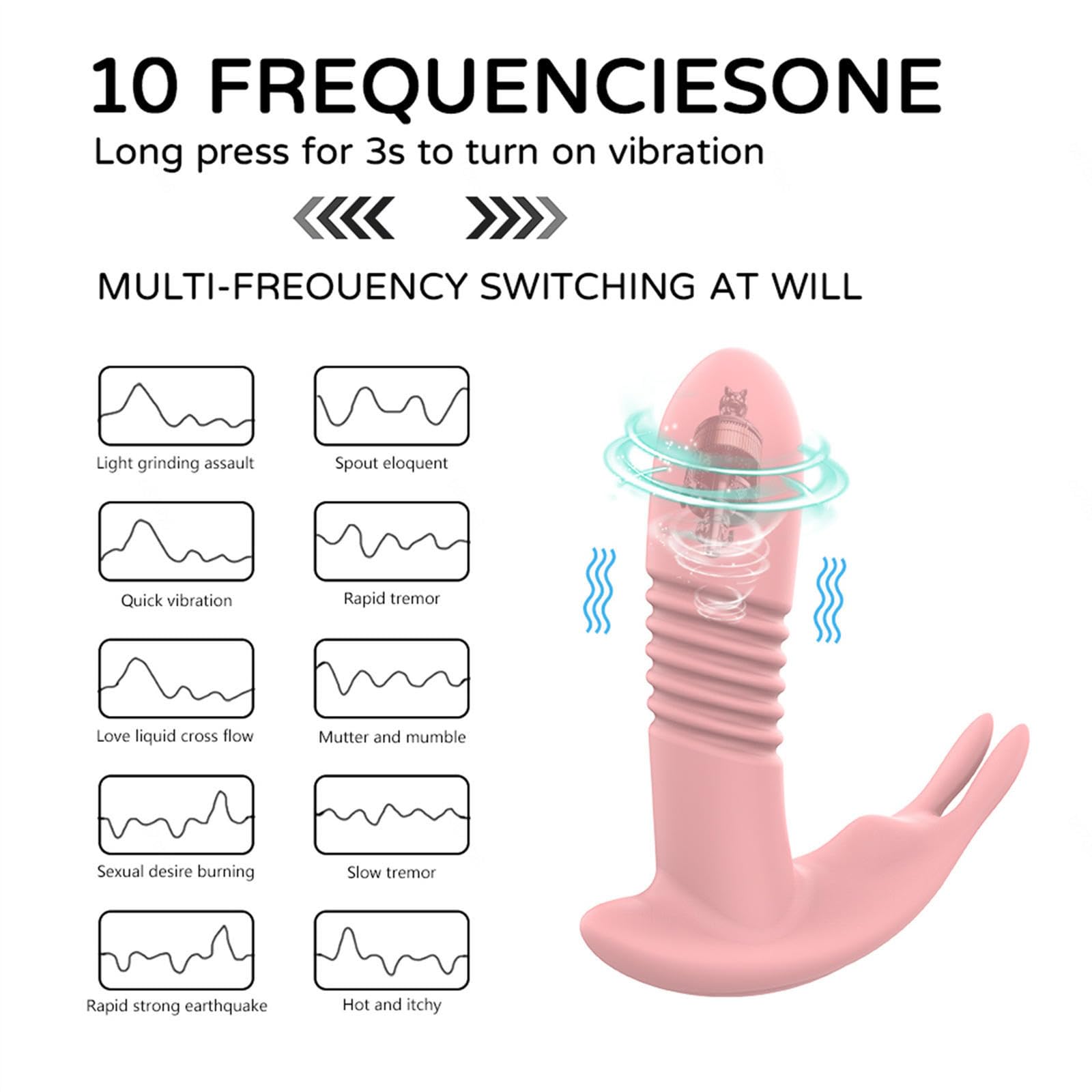 Tragbar Butterfly Vibrator Dildo Vibratoren für Sie G-punkt und Klitoris, 10 Vibrationsmodi, Sex Spielzeug für die Frau, Stark Klitoris mit Fernsteuerung,Paare Sexspielzeug Sex Toy