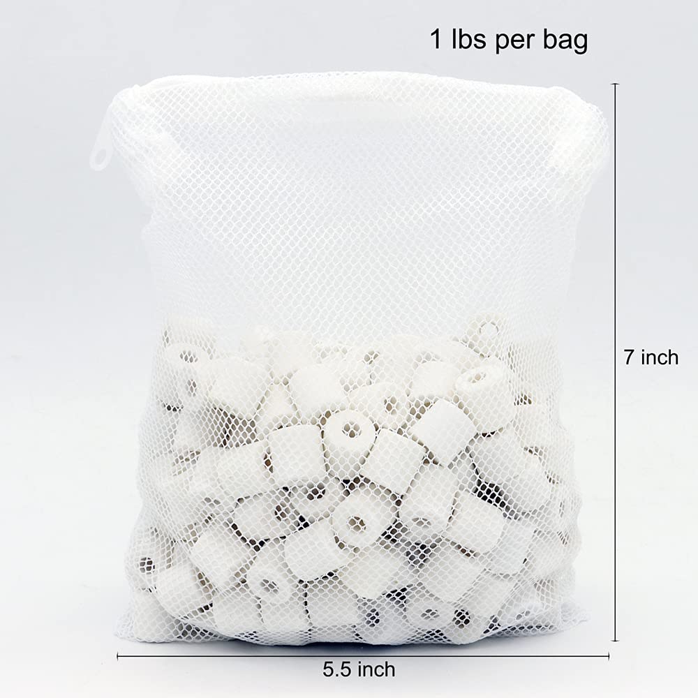 ALEGI Aquarium Premier - Anneaux filtrants en céramique bio pour eau douce, filtre de réservoir d'eau de mer, filtre de récif pour poissons koï (4,5 kg)