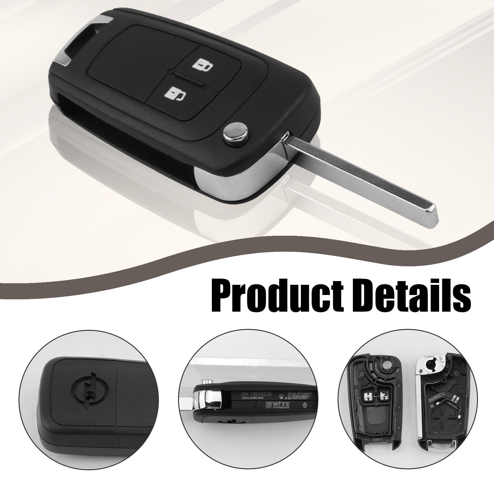 Llave Plegable Con Mando A Distancia 2 Botones Para Opel Astra H, Corsa D, Zafira B, Vectra C Y Meriva A