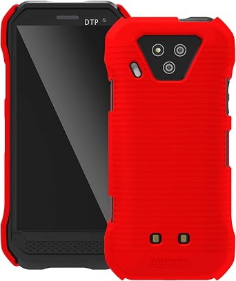 Case Compatible with Kyocera DuraForce Ultra 5G Phone Model E7110 Verizon, Durable Slim Protective Hard Cover Ribbed Case Red
