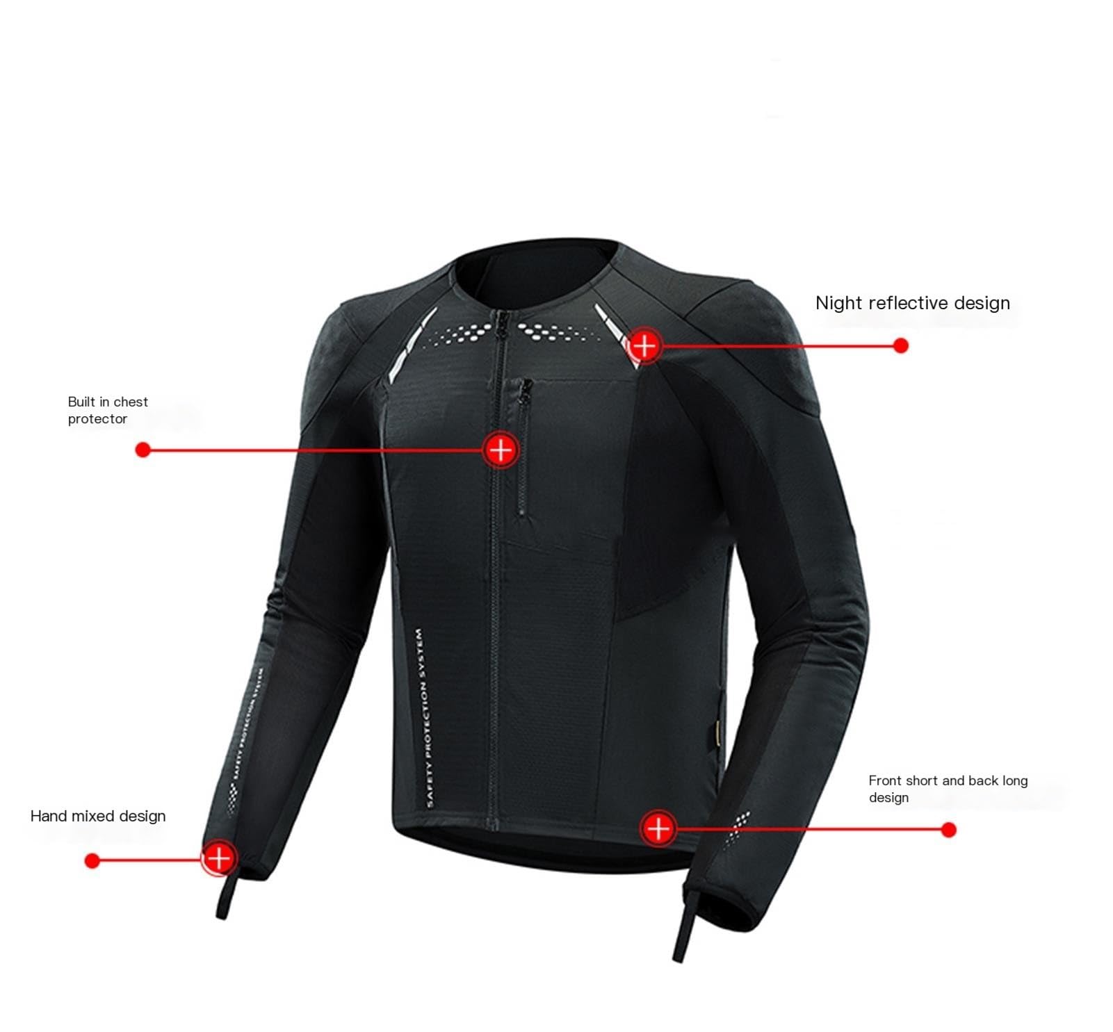 Chaqueta De Moto De Malla Equipo De Protección Extraíble/con Cinta Reflectante Chaqueta De Equitación De Alta Visibilidad Con Protección for Hombre(Green,XXL)