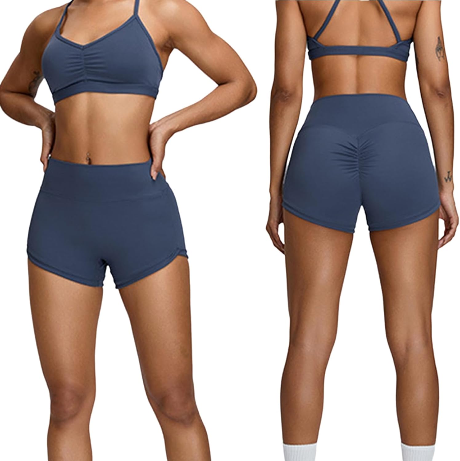 Womens Butterlift High Waist Scrunch Butt Biker Shorts 3 Inches No Front Seam Workout Yoga Gym Booty Shorts - Image 6