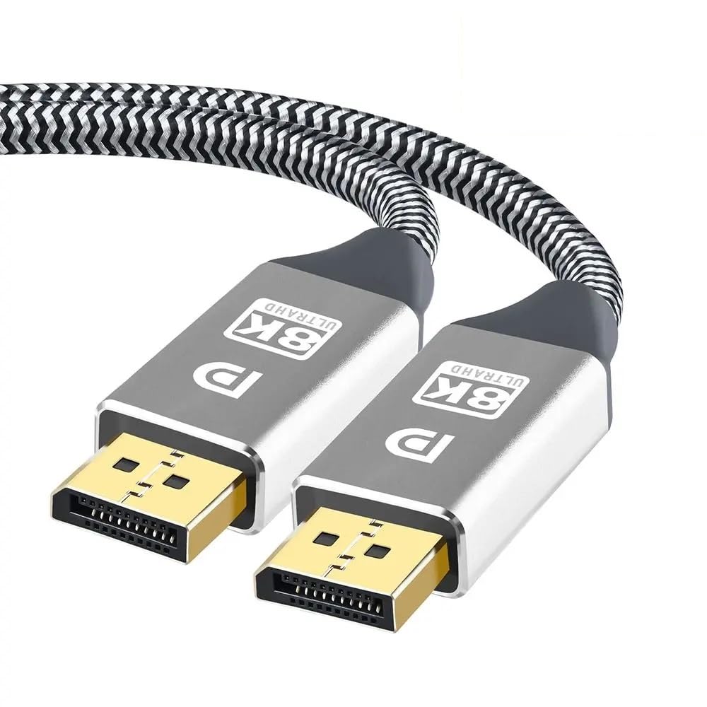 MICROWARE 8K Displayport Cable dp2.0 1.4Hz 144Hz Video Audio Cable for PC Laptop TV Box Projector ps4 Monitor Video Game Display Port Cable