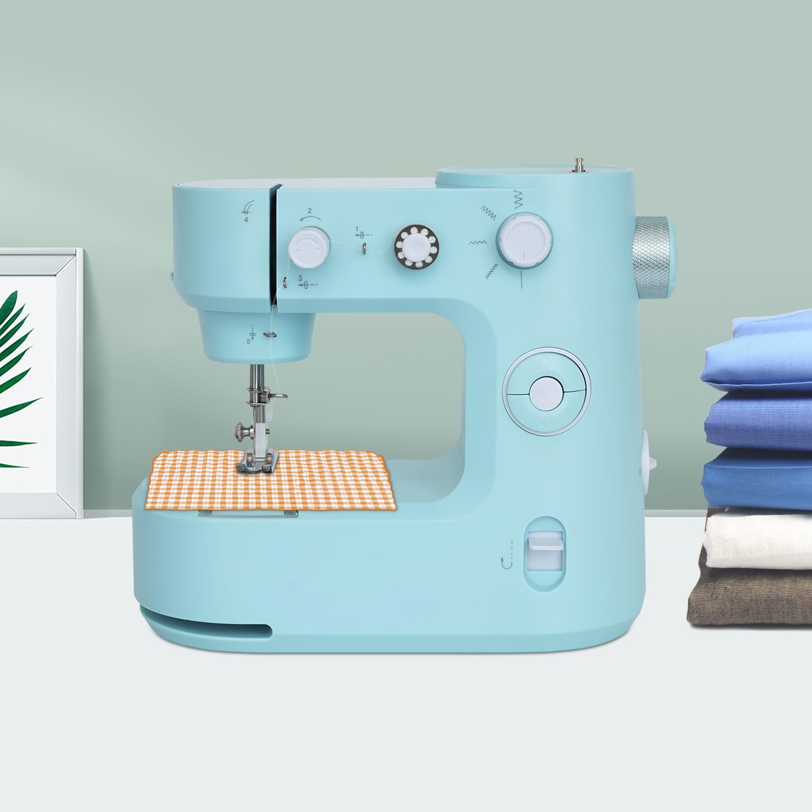 Máquina De Coser Electrónica Portátil Mini Máquina De Coser Principiante Con Iluminación LED,Dos Modos,Para El Hogar, Tienda De Costura, Tienda De Ropa