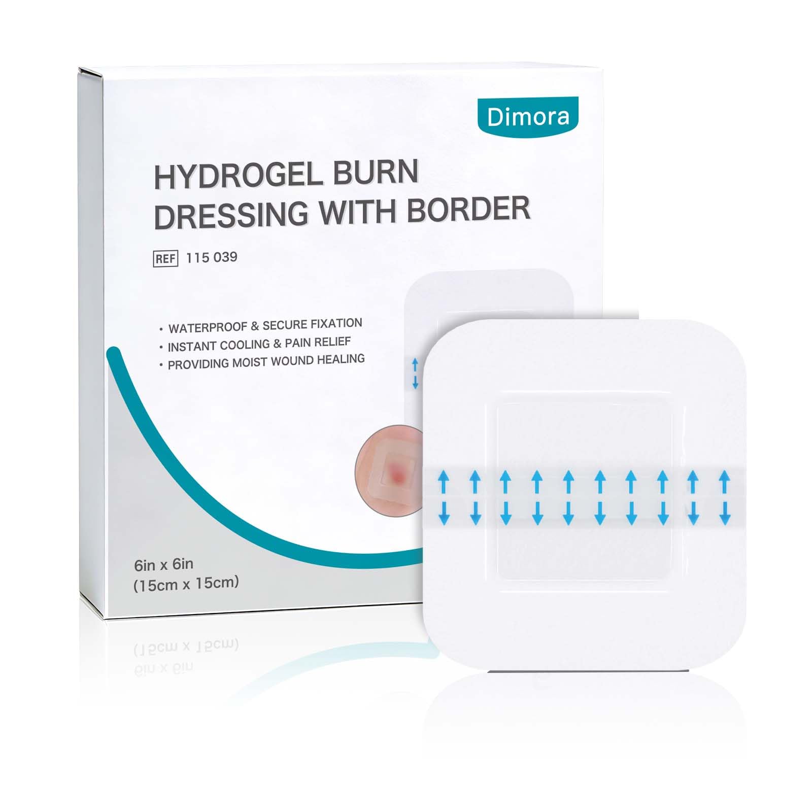 Dimora Hydrogel Burn Pads with Border
