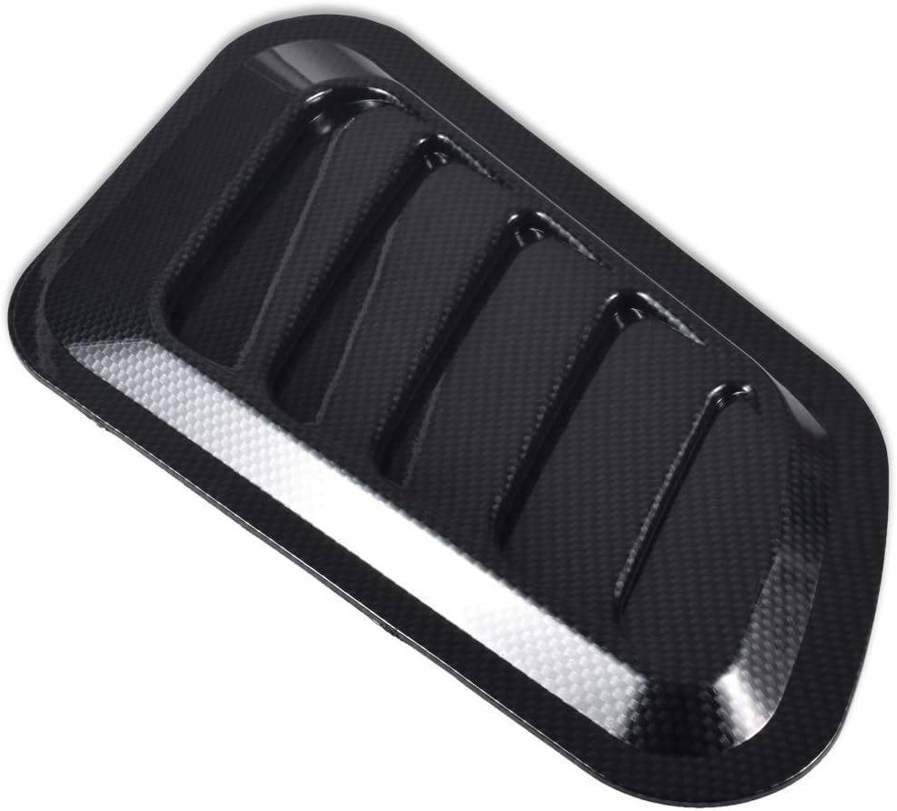 TUINCYN Universal Car Vent Decorative Air Flow Cover Intake Scoop Turbo Bonnet Hood Scoops 1 Pair (Carbon Fibre)