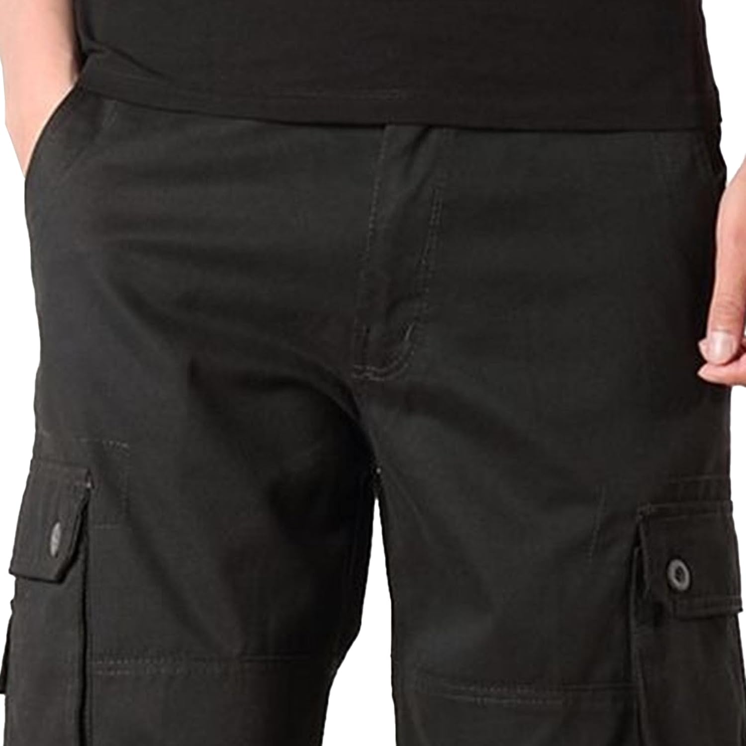 Maiyifu-GJ Men's Cargo Shorts Cotton Casual Multi-Pockets Hiking Shorts Summer Lightweight Athletic Short Pants for Men