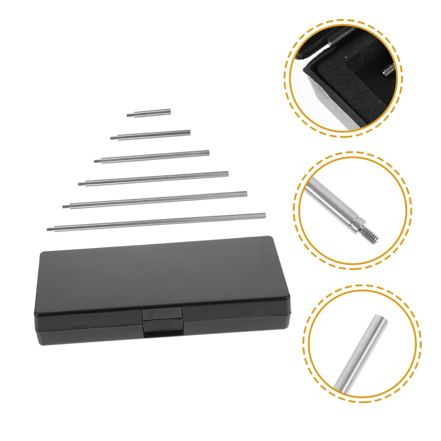 OSALADI 1Set Dial Indicator Extension Stem Rods Replacement Rods for Dial Indicators Easy to Install and Durable to Long Compatible