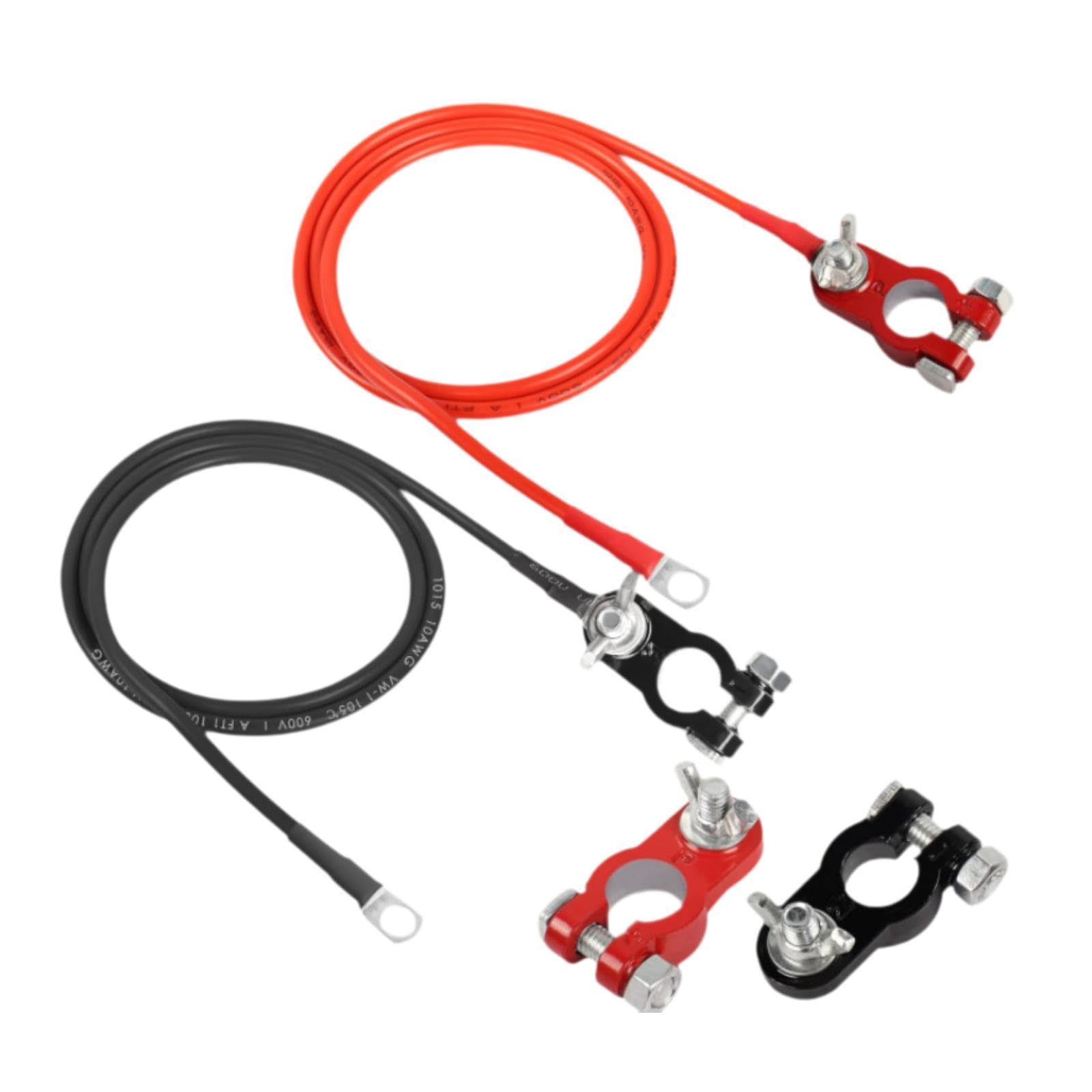 Câbles de Bornes de Batterie 10 AWG pour Onduleurs de Batterie, Bornes en Cuivre