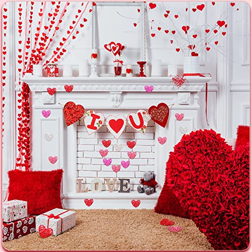 28 Pieces Valentines Day Vase Filler Natural Rattan Christmas Ornaments Diy Craft Rattan Hearts Decorative Heart Filler Decor Bowl Filler Ornament For Wedding Birthday Baby Shower Mother's Day Party #TOP4