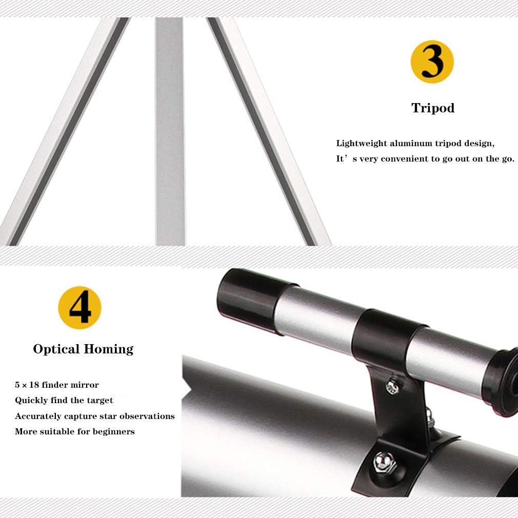 Hd Durable Astronomical Telescope Zoom 90X Hd Outdoor Monocular Space Telescopes Portable Refractor ng Scope with Tripod