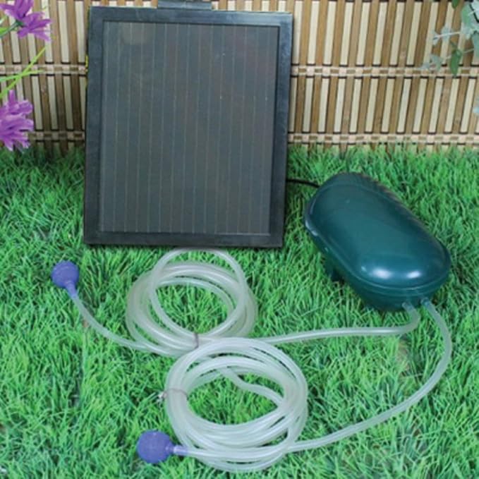 PondXpert Solar Air Pump 200 With Battery Backup Garden Pond Aerator