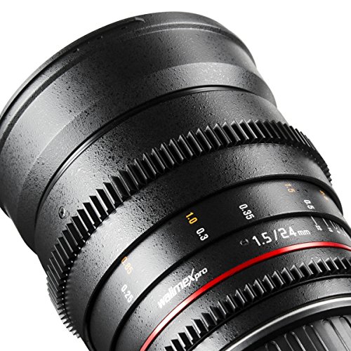 Focale fixe Walimex Pro 24 1.5 VCSC Fuji X objectif noir vidéo