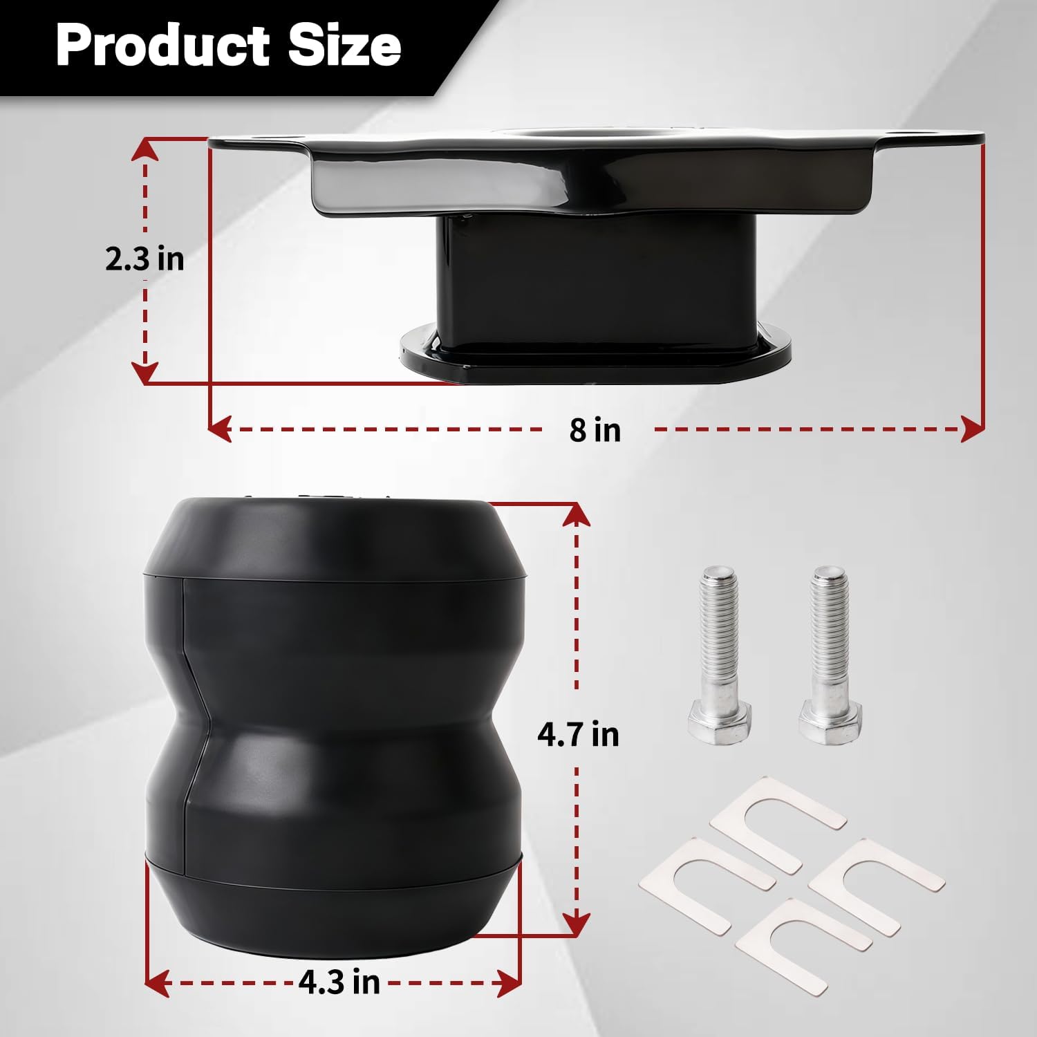 Upgrade FR250SDJ 2Pcs Rear SES Kit Rubber Rear Helper Spring Compatible With Ford F-250 Super Duty 2017-2024 Rear Suspension Kit Super Duty SES