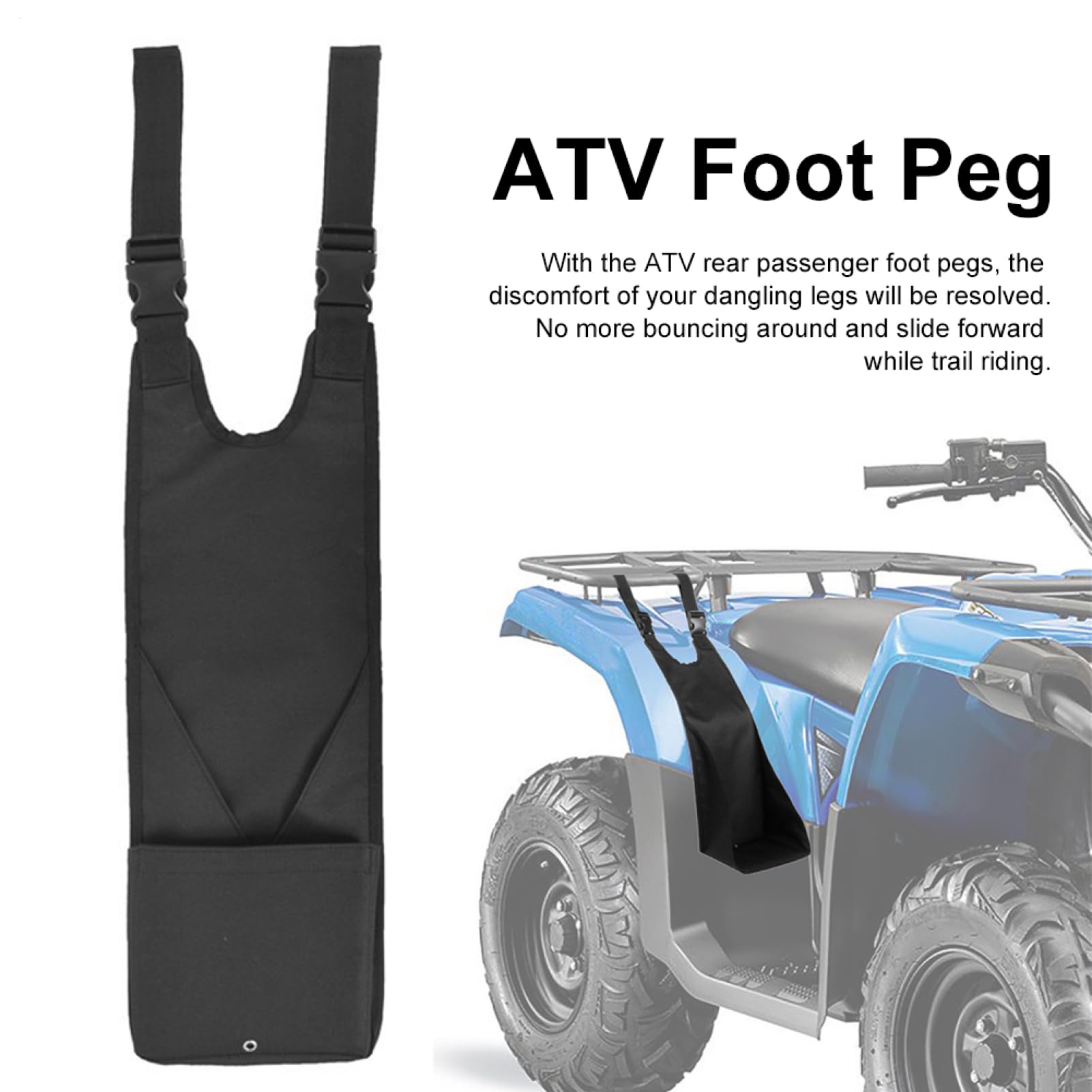 Repose-pieds Pour Quad Passager – Repose-pieds Arrière Pliable, Support Universel, Tissu Oxford 600D | Support De Passager Robuste Et Réglable Au Design Moderne, Pour Un Confort Et Une Stabilité À Qua