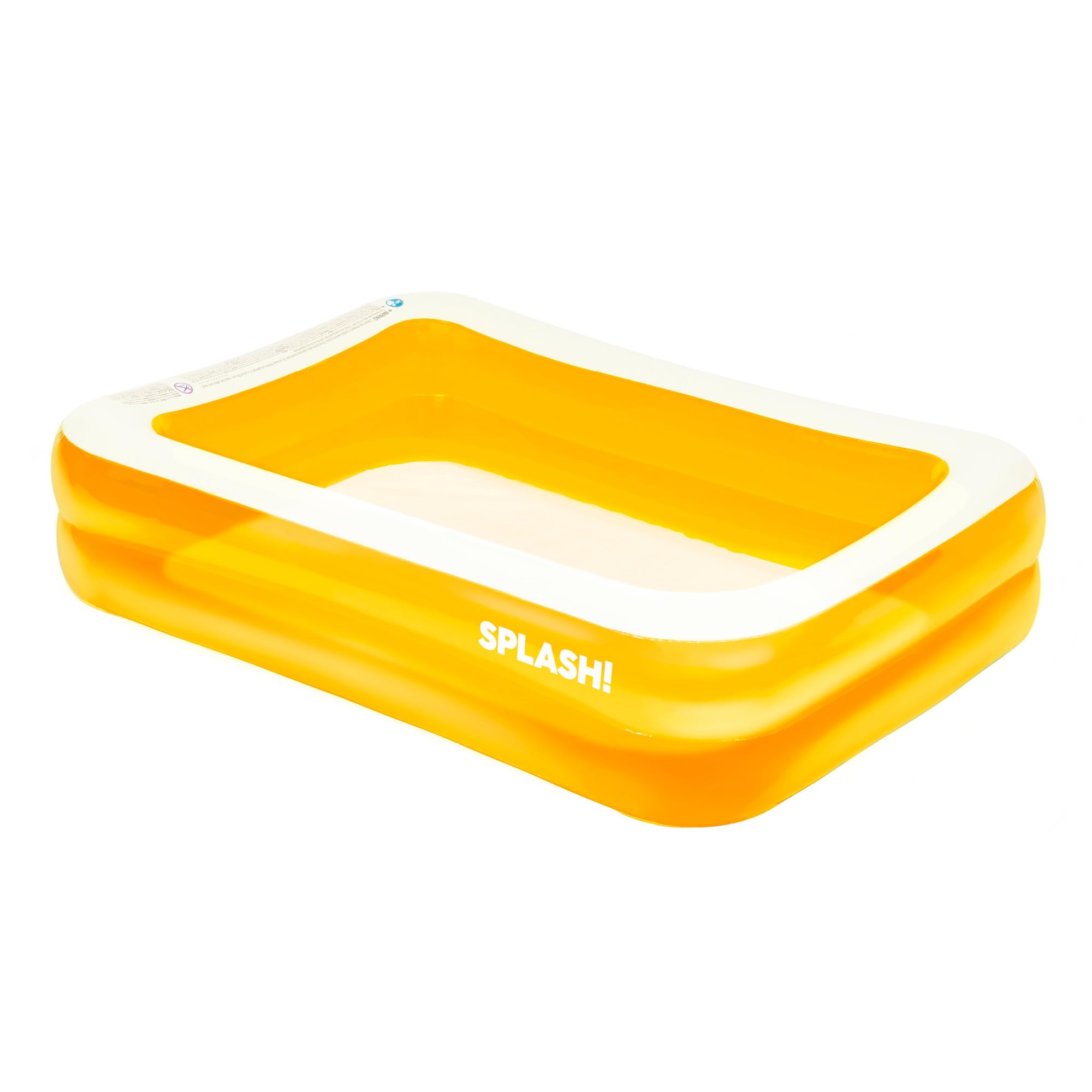SPLASH! 6.5ft Inflatable Swimming Pool - Quick Set Rectangular Inflatable Pool Garden with Durable Vinyl, Fast Inflation, Safety Valve, Hose Adaptor - Outdoor Paddling Pool for Kids and Adults — image 1