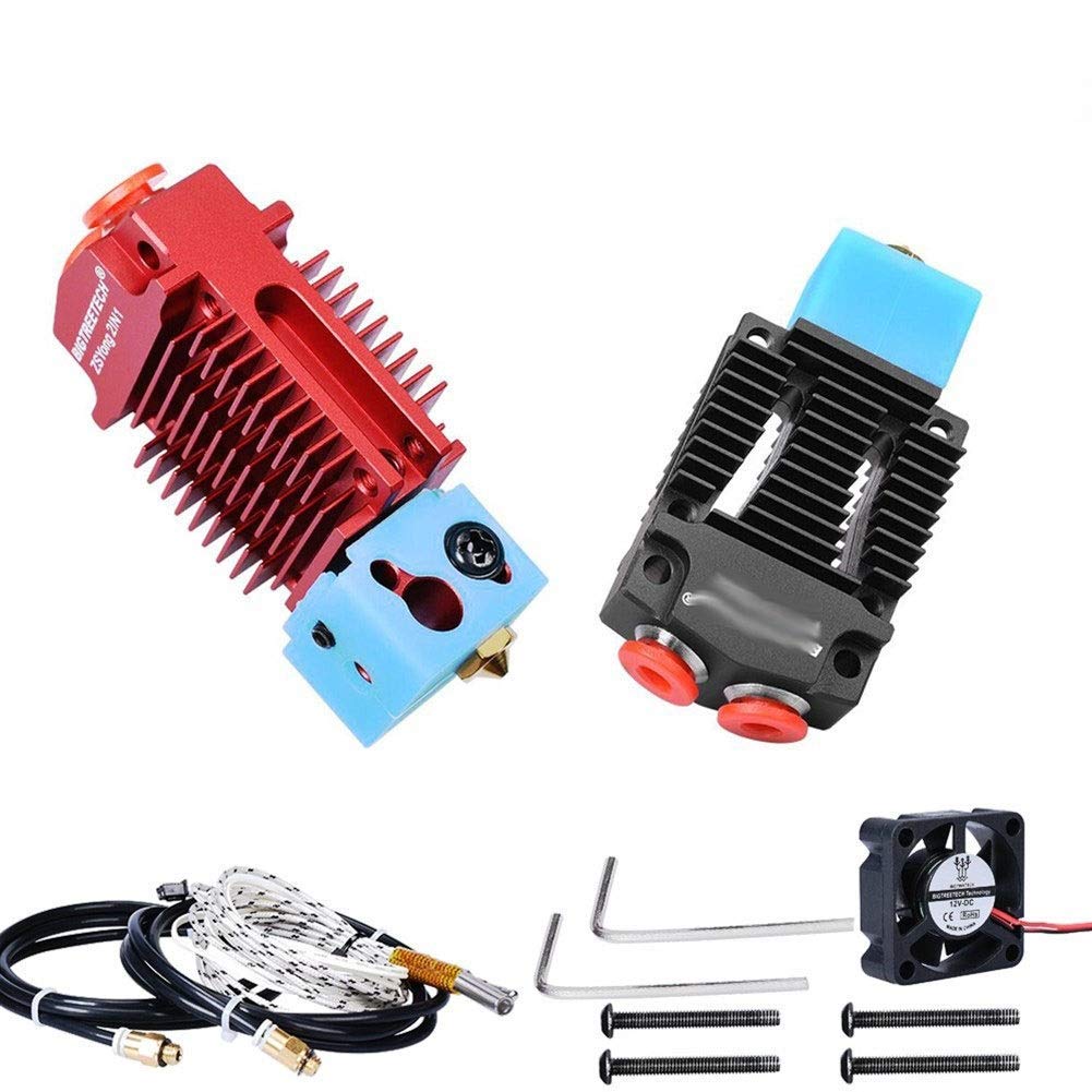 Druckerzubehör 2 in 1 Out Fit für Hotend J-Head Extruder Zubehör für 3D-Drucker Bowden Extruder Multi-Color 12V/24V 1,75MM Filamentlüfter VS V6 Hotend.