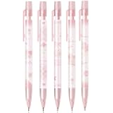 MOZXIRZ 5Pcs Cute Mechanical Pencils 0.7mm Cartoon Capybara Mechanical Pencil Kawaii Soft Grip Pencils School Pencil for Students Girls Boys Women Office School Suppies (5Pcs Pink Rose-0.7mm)