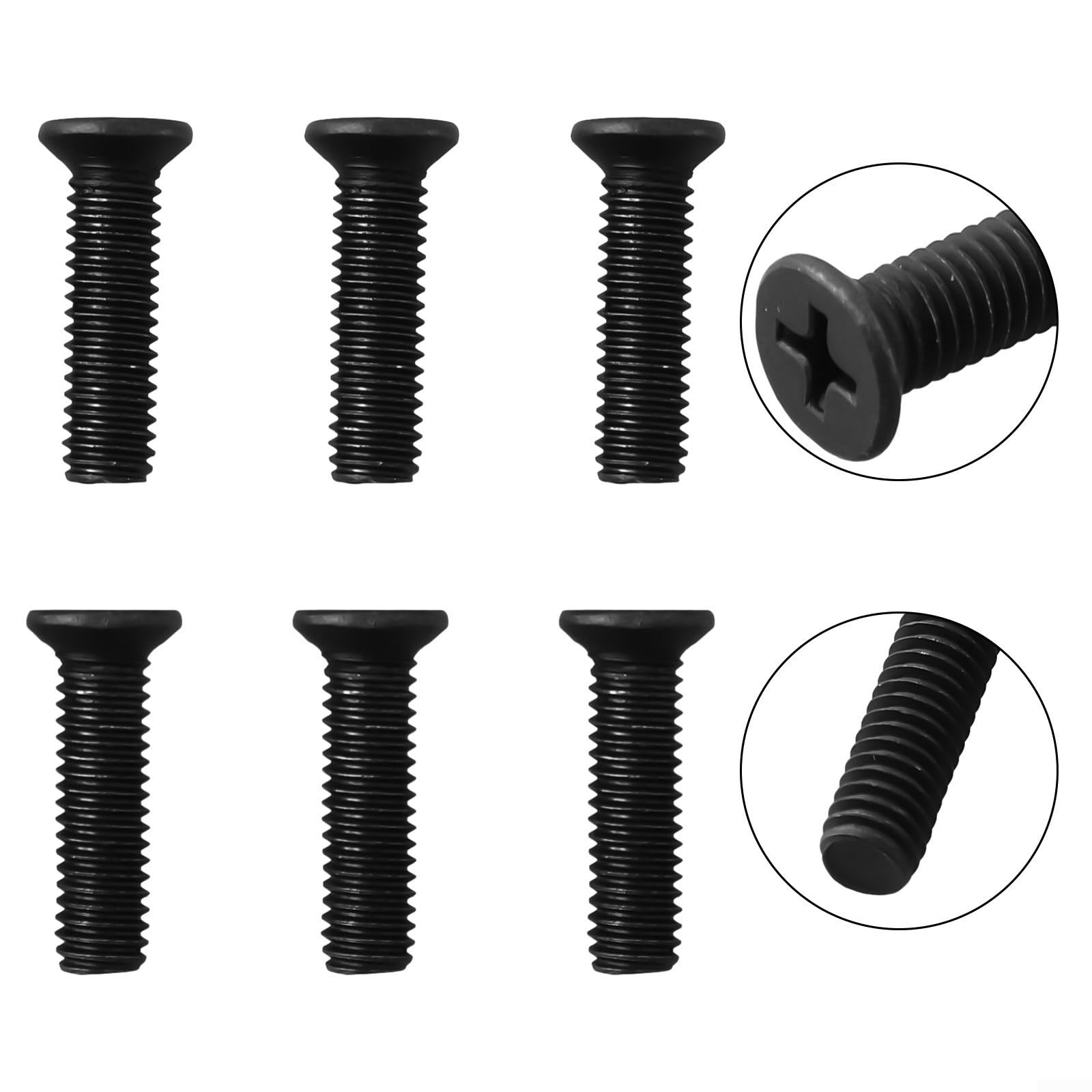 Honseadek 6 viti di ricambio per mandrino per trapano, 22 mm, filettatura sinistra, in metallo, per utensili elettrici (M6 x 22 mm)