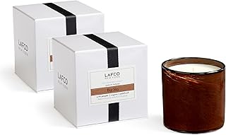 LAFCO New York Signature Candle, Big Sky - 15.5 oz, 2 Pack - 90-Hour Burn Time - Reusable, Hand Blown Glass Vessel - Made in The USA