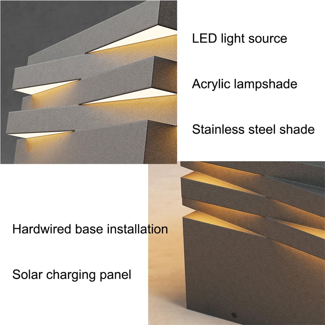 Zewnętrzne lampy solarne LED, współczesne lampy stołowe