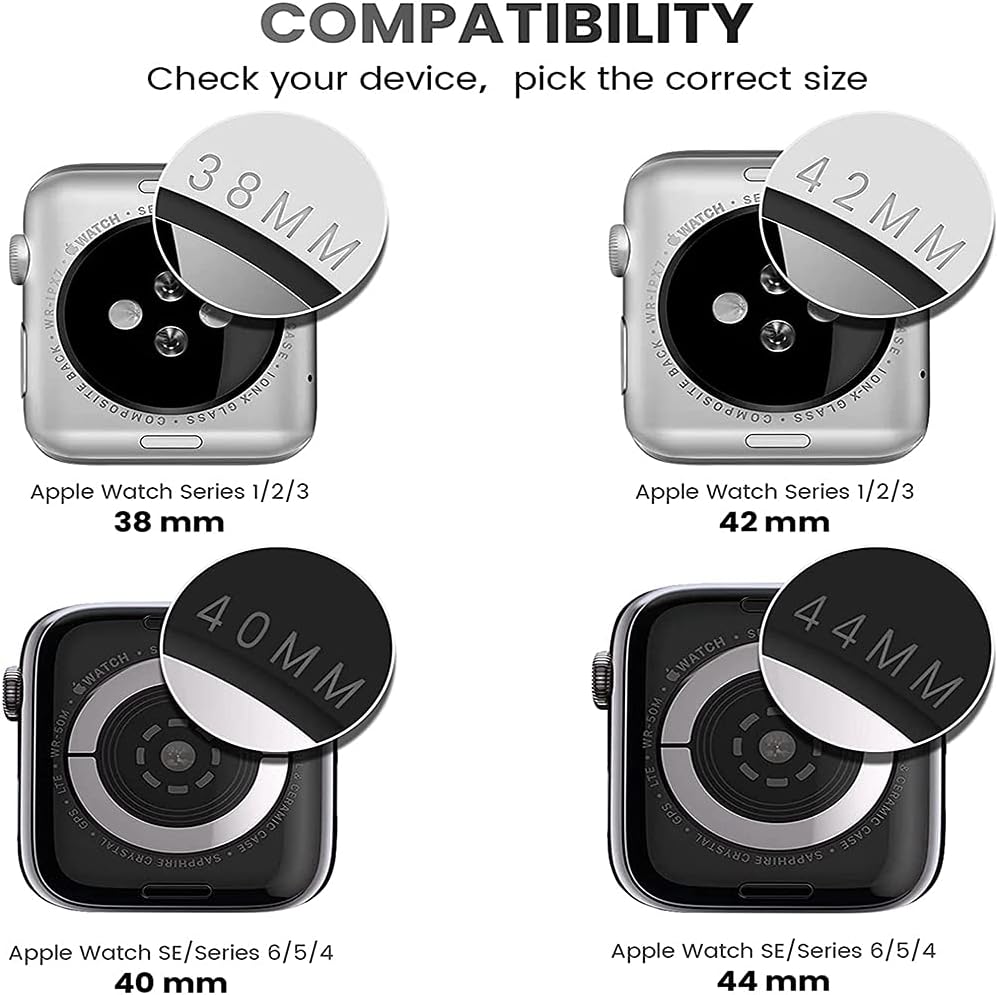 Compatible with Apple Watch SE Series 6 5 4 3 2 1 40mm 44mm 42mm 38mm Leopard/Floral Hard PC Case Tempered Glass Screen Protector Cover Resistant Impact Resistant Protective (Leopard1, 40mm)