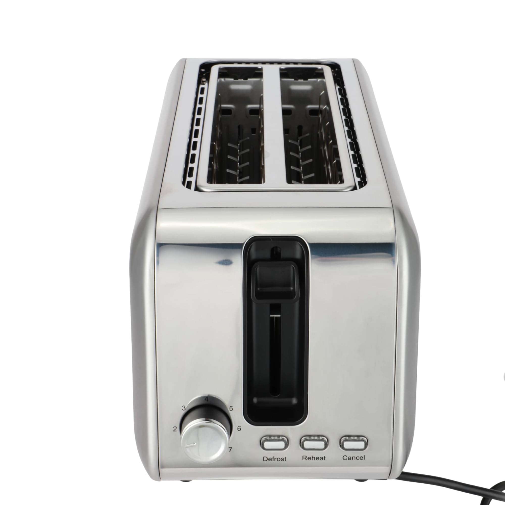 Grille-pain Crusteo 1400W | 4 tranches, fentes larges et longues – Acier inoxydable