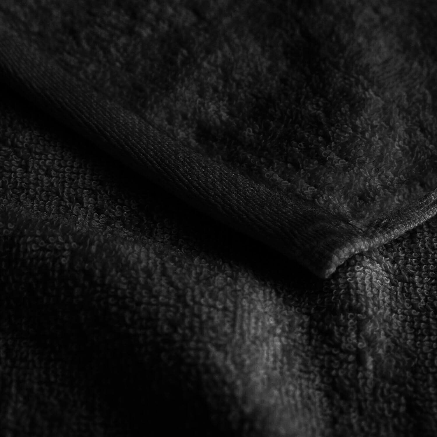 BgEUROPE - Confezione da 20 asciugamani per ospiti, tinta unita, 400 g/m², colore: nero