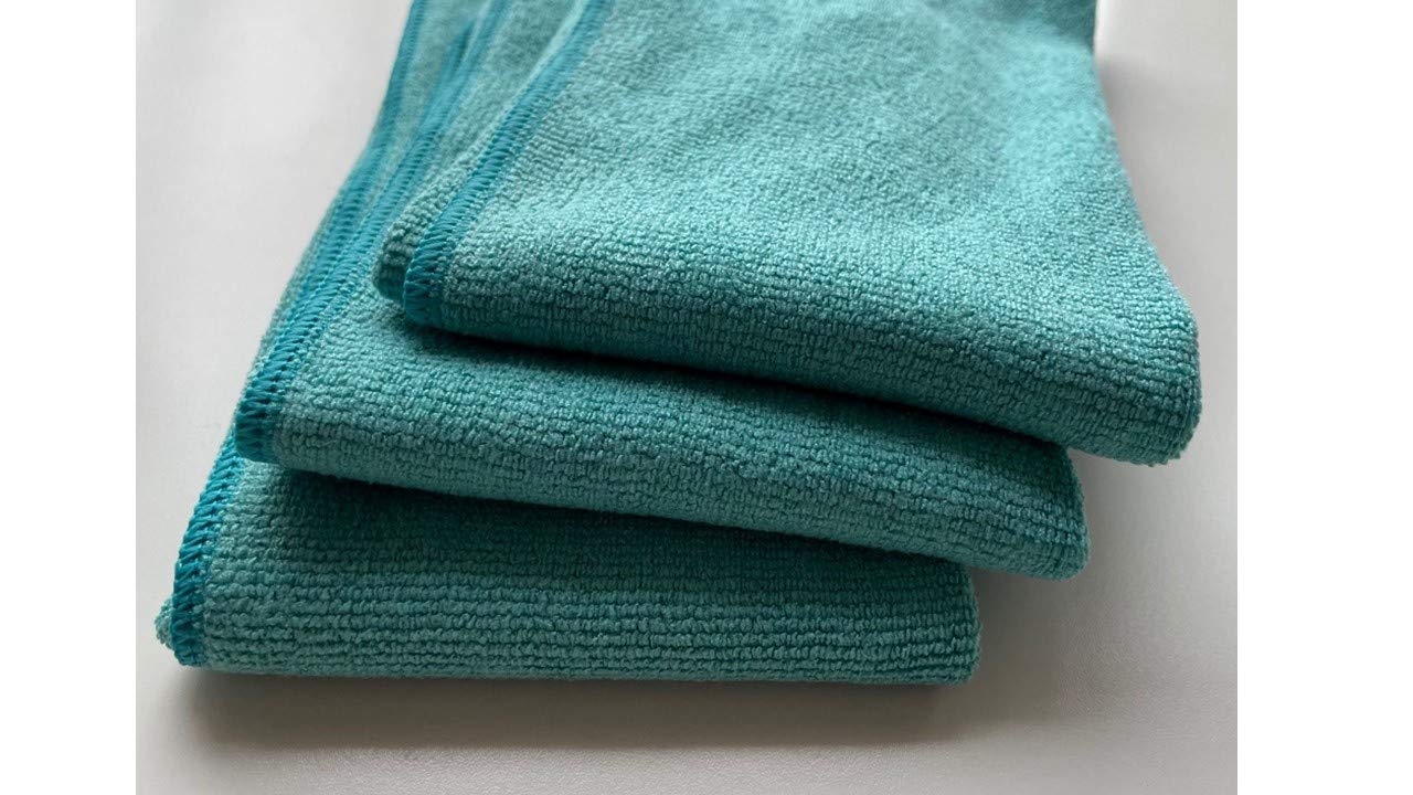 Jemako Profituch Plus S 35x40 cm türkis 3er Set Premium Qualität Mikrofasertuch Reinigungstuch Haushalts-Universaltuch