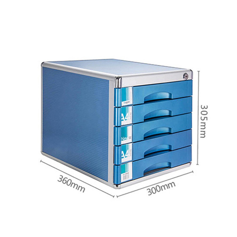 5 Cassettiera da Ufficio con Cassettiera Chiusa Innovativa con Cassettiera Organizer da Tavolo Home Archiviata da Archivio per Documenti, Documenti, File, Penne, con Serratura