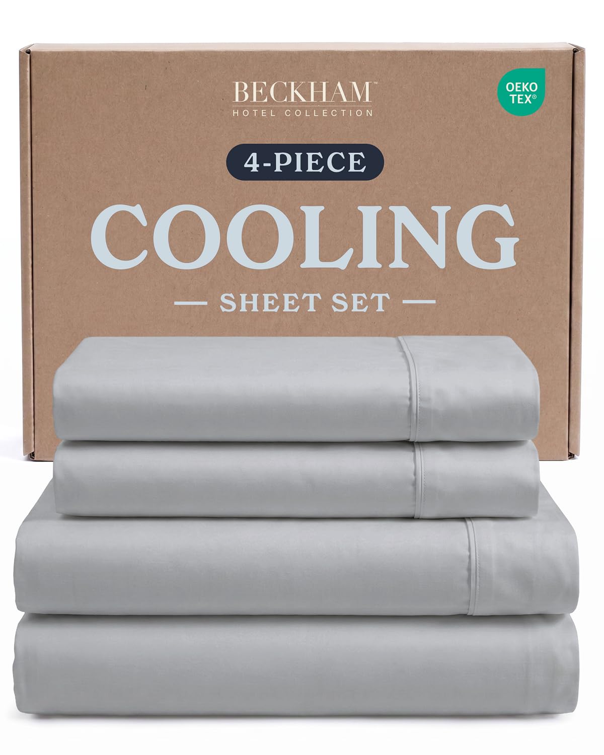 View 1 of ***FLAT SHEET ONLY*** Beckham Hotel Collection King Cooling Sheet Set