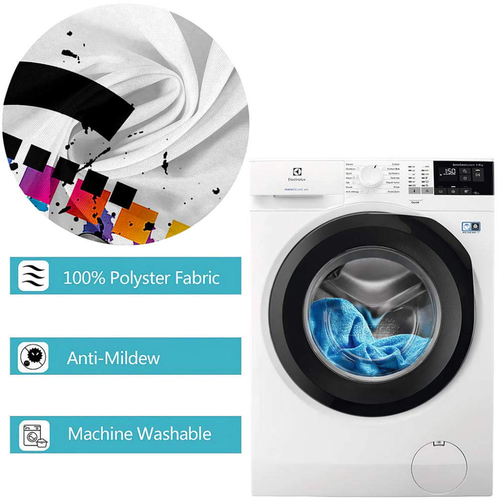 Rideaux Occultants d'enfant 3D 240X230Cm Moderne Enfant Oeillets La Manette De Jeu Blanche Est Simple Motif Isolant Thermique Anti Froid pour Décoration Maison, 240 x 230 cm (L H)