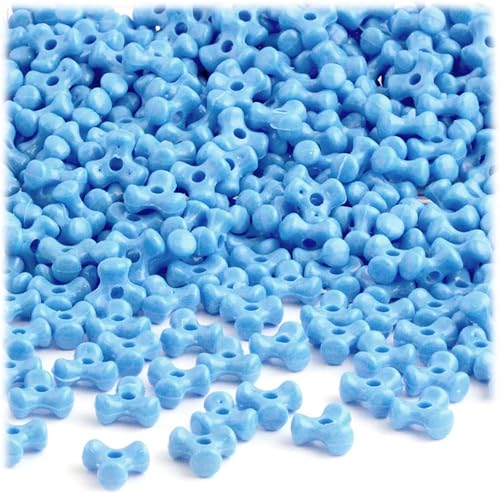 Miniatura 6 de The Crafts Outlet 1,000 piezas de plástico, opaco, tri cuentas, 0.394 in, mezcla múltiple